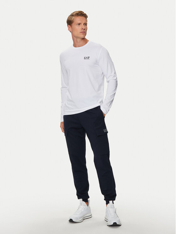 EA7 Emporio Armani EA7 Emporio Armani Longsleeve 8NPT28 PJVQZ 1100 Biały Regular Fit