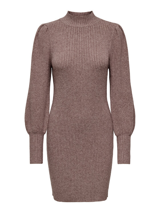 ONLY ONLY Úpletové šaty Katia 15232502 Hnedá Comfort Fit