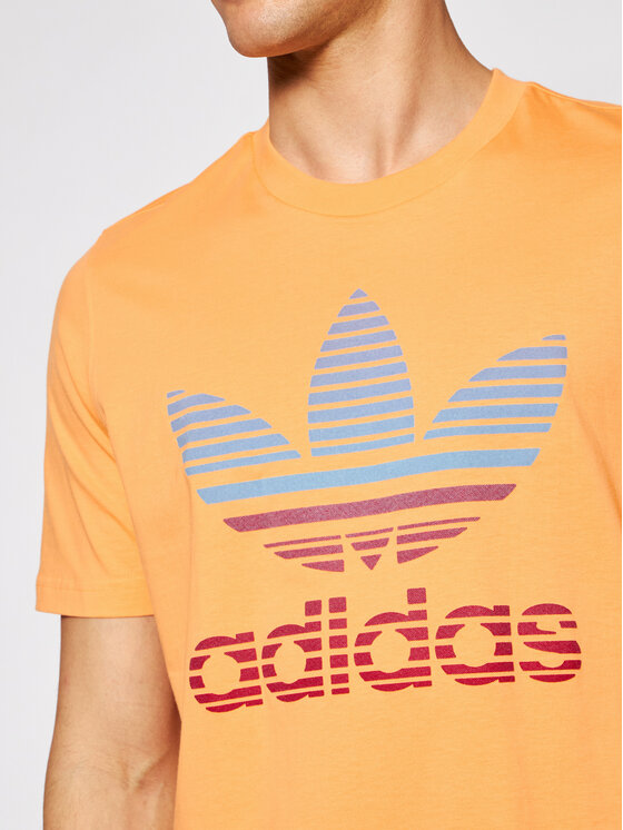 adidas Футболка Trefoil Ombré GN3651 Оранжевий Regular Fit • Modivo.ua