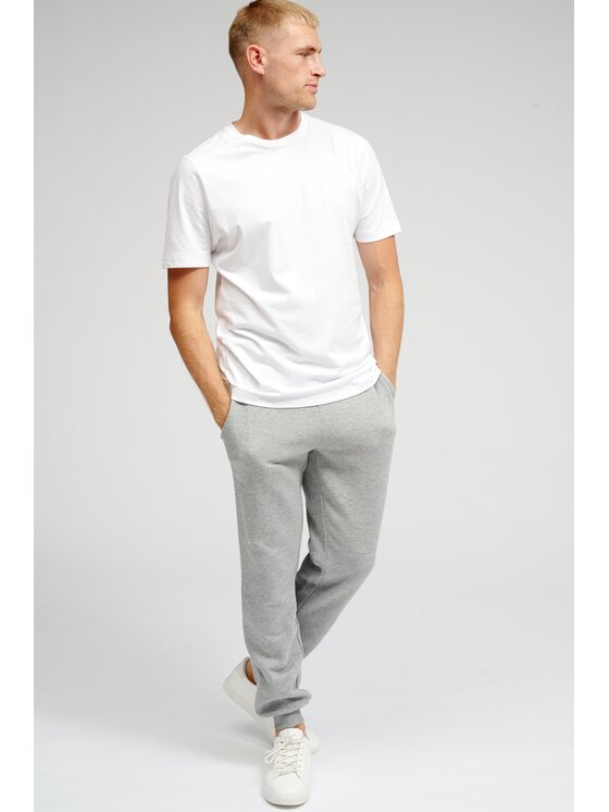 TeeShoppen TeeShoppen Joggery 'Basic Collection' Szary Regular Fit