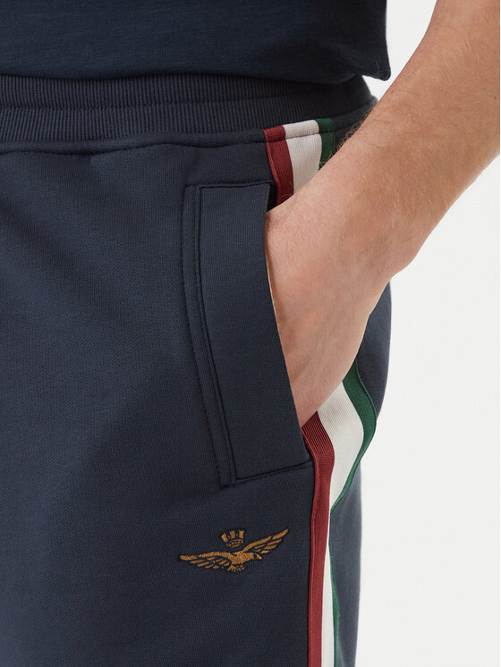 Aeronautica Militare Aeronautica Militare Pantaloni scurți sport 261BF0030UF00677 Bleumarin Regular Fit