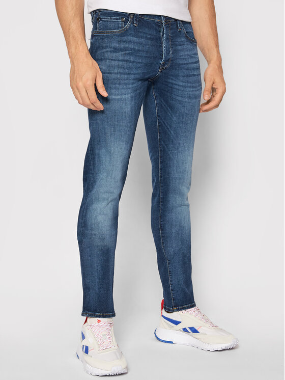 Jack&Jones Džinsi Glenn 12133074 Tumši zils Slim Fit