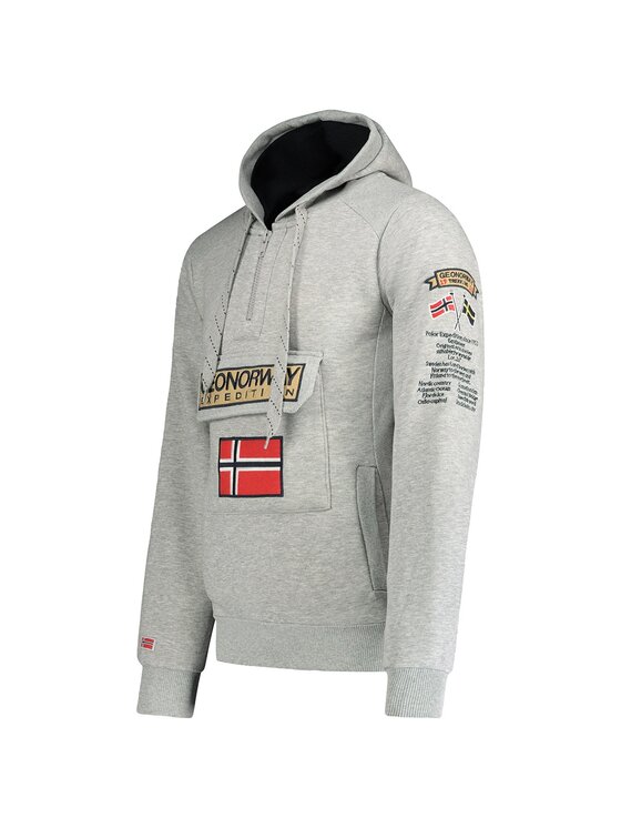 Geographical Norway Geographical Norway Bluza WU4184H/GN B-Grey Szary Regular Fit