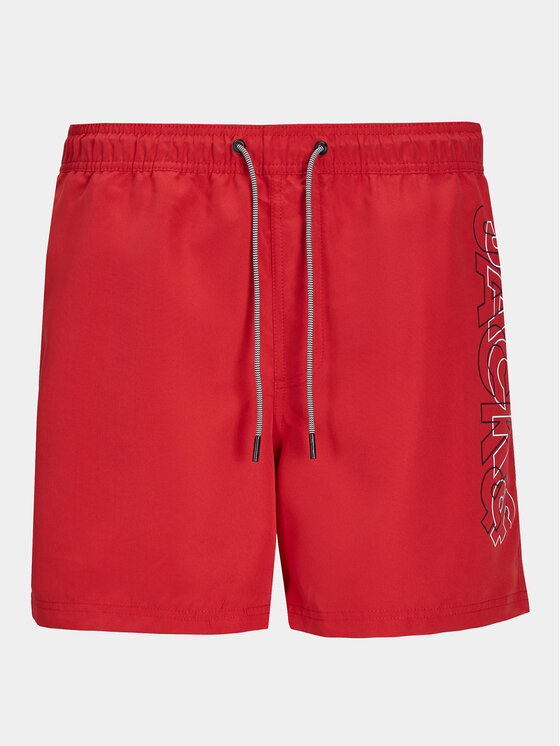 Jack&Jones Junior Pantaloni scurți pentru înot Fiji 12253748 Roșu Regular Fit