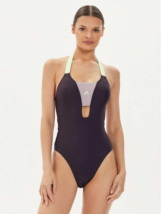 adidas Maillot de bain femme Colorblock IQ3952 Violet Modivo