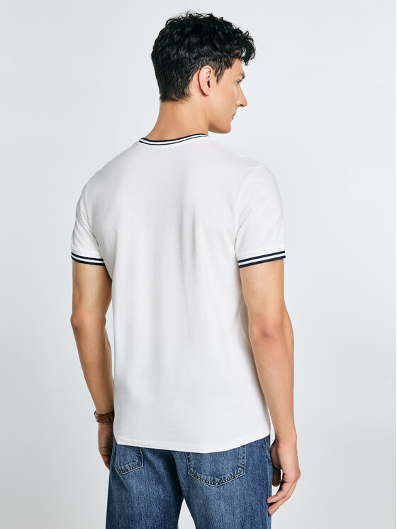BIG STAR BIG STAR T-Shirt POLIAS Biały Basic Fit