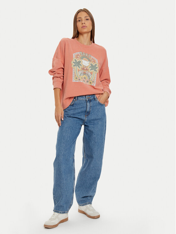 Roxy Roxy Sweatshirt East Side ERJKT04191 Rosa Boxy Fit