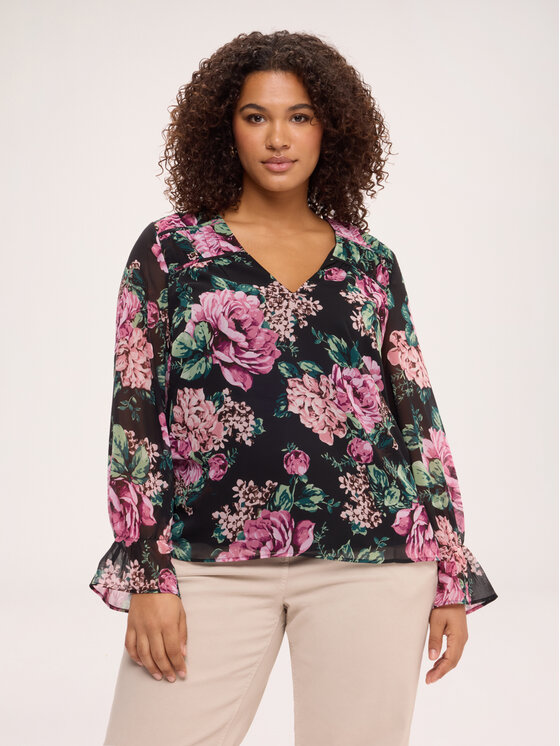 Fiorella Rubino Fiorella Rubino Bluzka 2076T002548N0Z3 Czarny Regular Fit