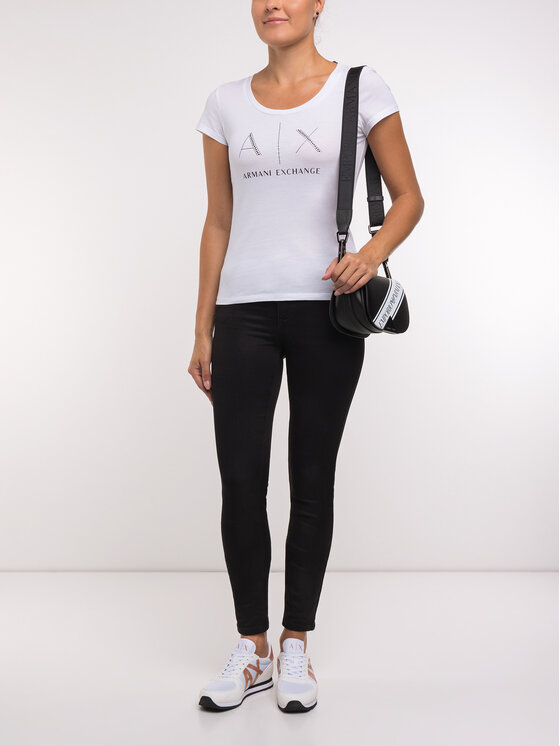 Armani Exchange Armani Exchange T-Shirt 8NYT83 YJ16Z 1000 Biały Regular Fit