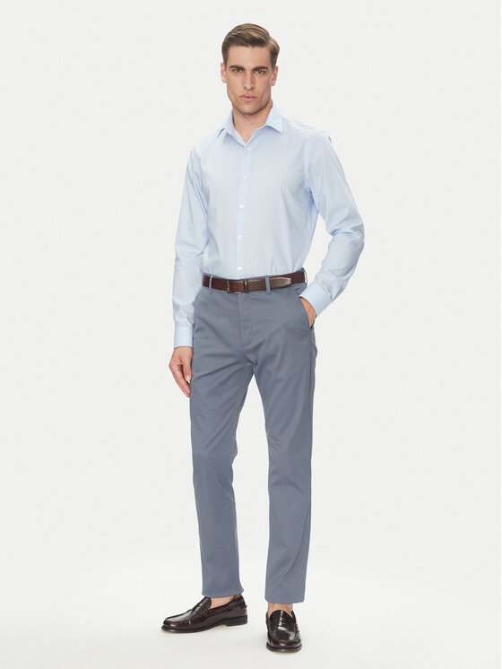 Calvin Klein Calvin Klein Koszula LV019EU017 Błękitny Slim Fit