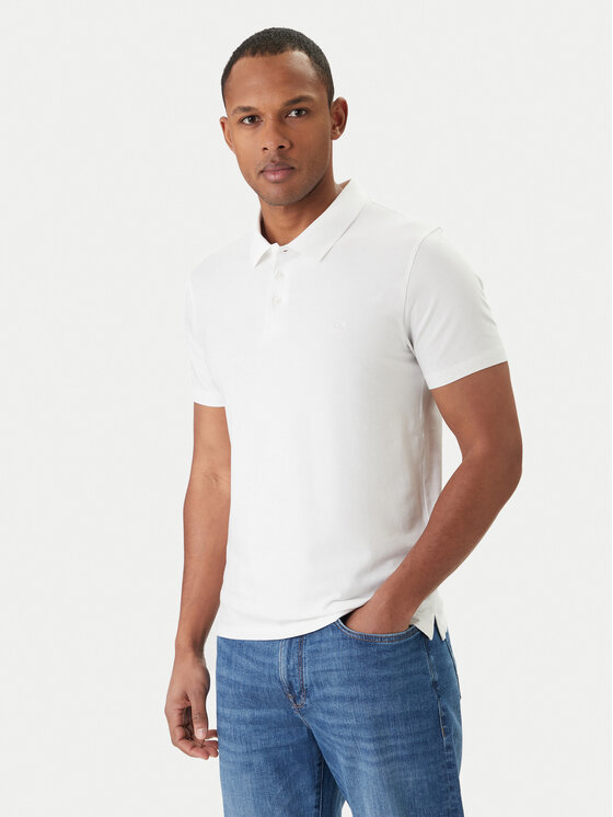 Calvin Klein Calvin Klein Tricou polo LV04LF200G Alb Slim Fit
