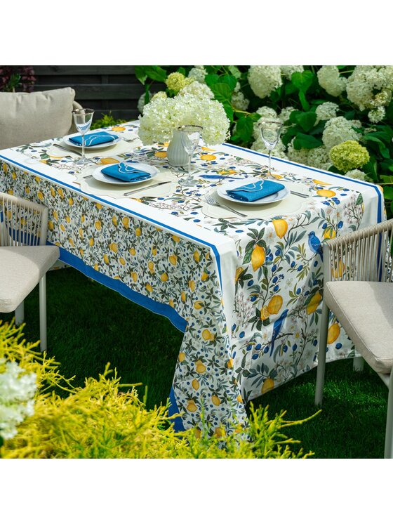 Roseberry Home Roseberry Home Obrus w cytryny Limoncello Niebieski