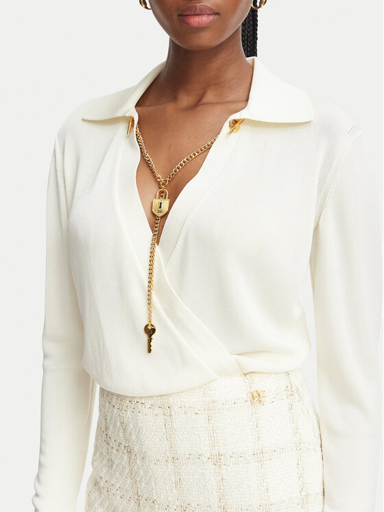 Elisabetta Franchi Elisabetta Franchi Bodi BK-03S-66E2-V440 Kremna Regular Fit