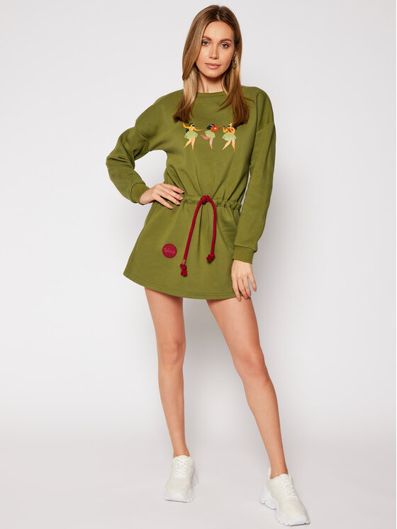 Vestito di maglia Ukulele Verde Relaxed Fit