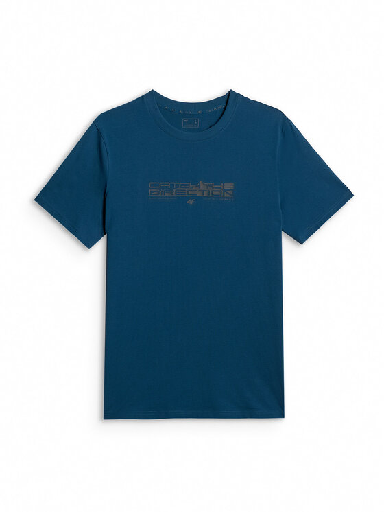 4F 4F T-Shirt TREKKING Turkusowy Regular Fit