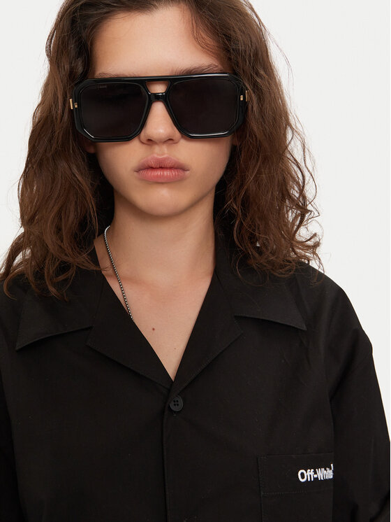 Off-White Off-White Srajca OMUY002S23FAB0011001 Črna Regular Fit