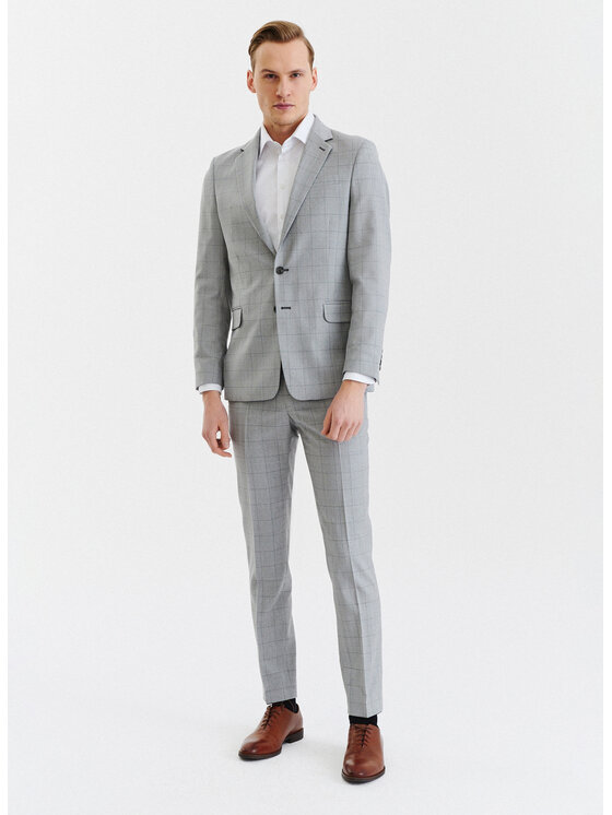 Pako Lorente Pako Lorente Spodnie garniturowe P23SP-6G-015 Szary Slim Fit