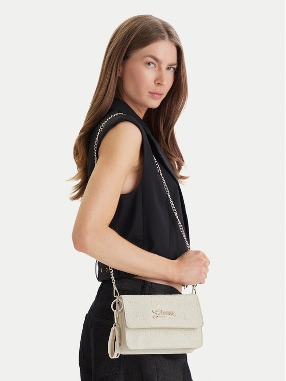 Guess Guess Дамска чанта J6RZ15 WGT10 Екрю