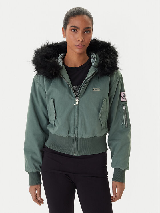 Juicy Couture Juicy Couture Bomber dzseki JCOIJ225553 Zöld Regular Fit
