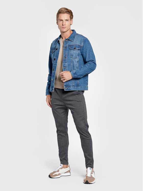 Brave Soul Brave Soul Jeans jakna MJK-FIELDING Modra Regular Fit