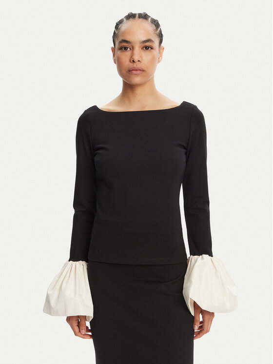 STAUD STAUD Bluză Paige R24F1175PF Negru Regular Fit