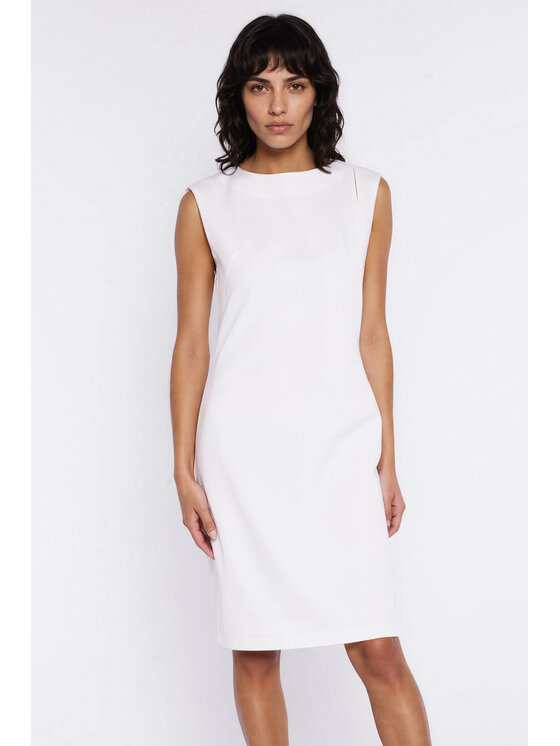 NIFE NIFE Každodenní šaty S293 Krémová Modern Relaxed Fit