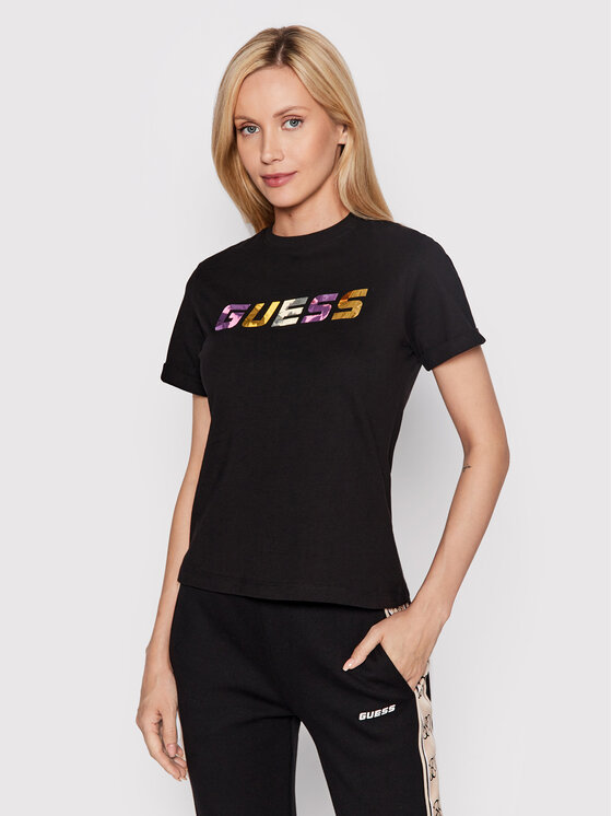 T-shirt V2YI04 I3Z11 Nero Regular Fit