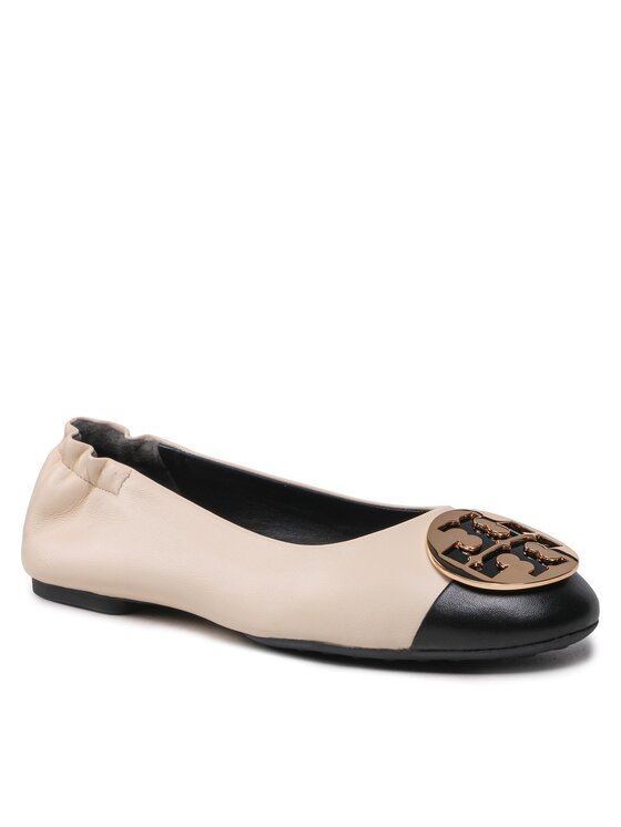 Tory Burch Tory Burch Balerinos Claire Cap Toe 148336 Smėlio