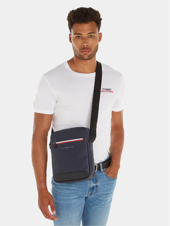 Tommy Hilfiger Tommy Hilfiger Umhängetasche Th Ess Corp Reporter AM0AM12199 Dunkelblau