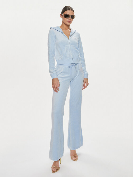 Juicy Couture Juicy Couture Felpa Heritage Dog JCBAS223813 Celeste Slim Fit
