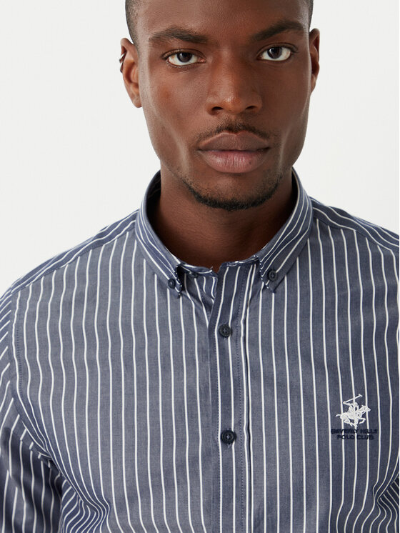 Beverly Hills Polo Club Beverly Hills Polo Club Сорочка P-SS26M-BRASS Cиній Regular Fit