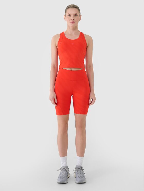 4F 4F Leggings 4FWSS25TFSTF016-62S Rosso Slim Fit