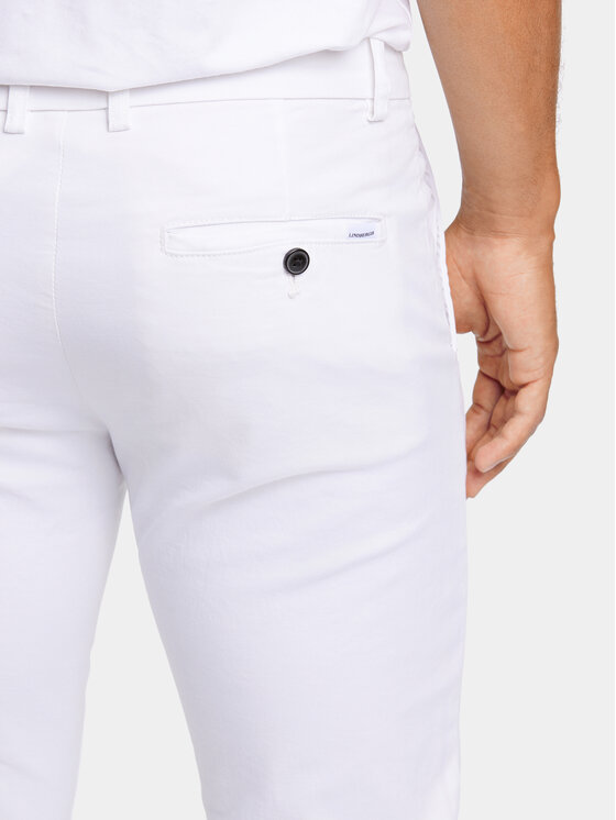 Lindbergh Lindbergh Chino nohavice 30-005044 Biela Slim Fit