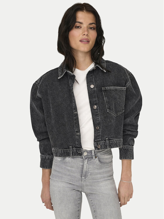 ONLY ONLY Kurtka jeansowa Emaline 15330000 Szary Loose Fit