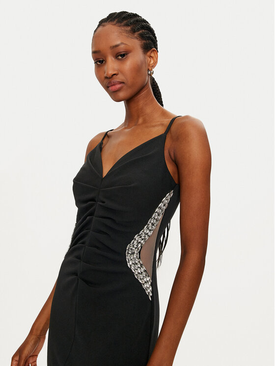 Rinascimento Rinascimento Rochie de seară CFC0121948003 Negru Slim Fit