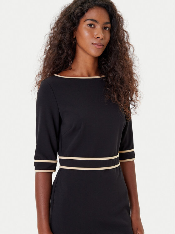 Rinascimento Rinascimento Koktel haljina CFC0125391003 Crna Slim Fit