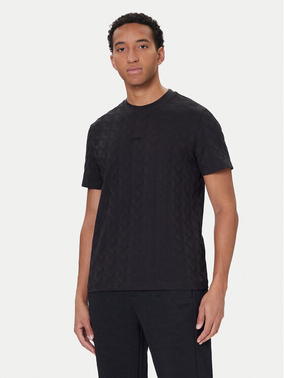 BOSS BOSS T-Shirt Mirror Artwork 50548649 Czarny Relaxed Fit