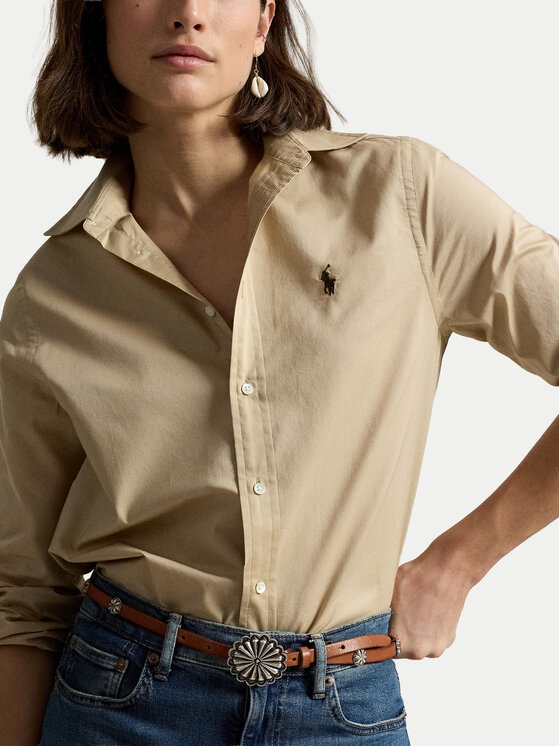 Polo Ralph Lauren Polo Ralph Lauren Πουκάμισο 211A92177016 Μπεζ Classic Fit
