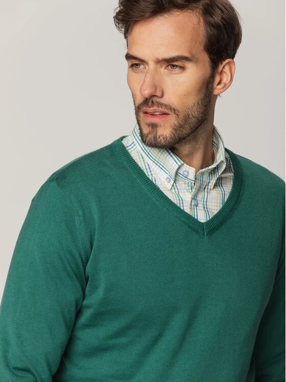 Willsoor Willsoor Sweter 71818/2 Zielony Regular Fit