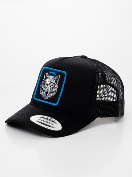 MyStars MyStars Czapka z daszkiem z Wilkiem Wolf Czarny