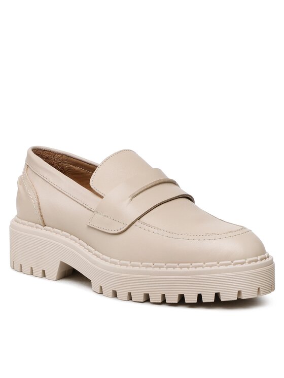 GINO ROSSI Gino Rossi Loafersy ELISA-23251 Beżowy