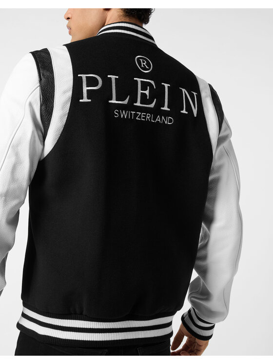 PHILIPP PLEIN PHILIPP PLEIN Kurtka bomber 25611 Czarny Regular Fit