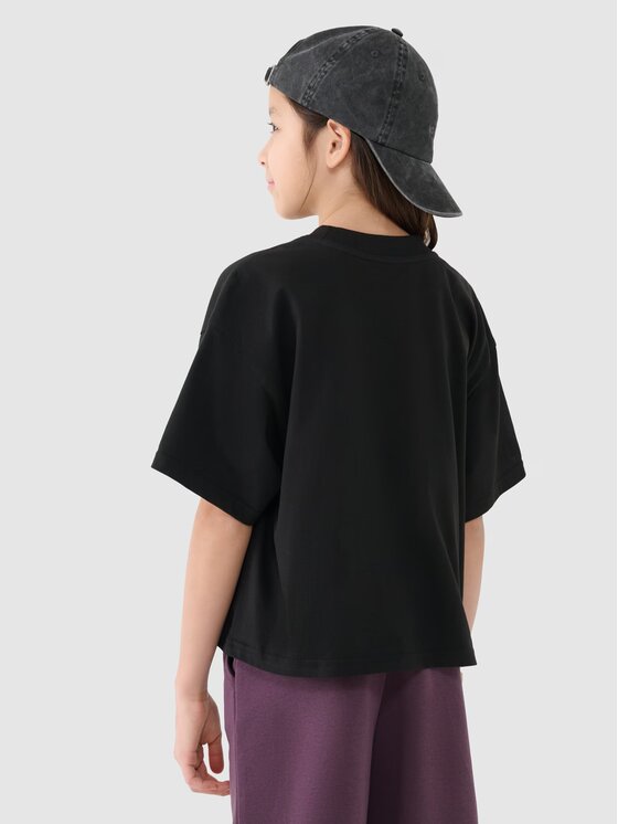 4F 4F Tričko 4FJRSS25TTSHF2587-20S Čierna Cropped Fit