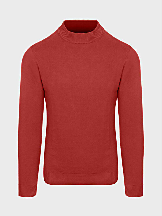 Evenemen Evenemen Sweter Półgolf Bordowy Slim Fit