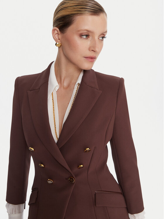 Elisabetta Franchi Elisabetta Franchi Sakoi GI-174-56E2-V660 Smeđa Regular Fit