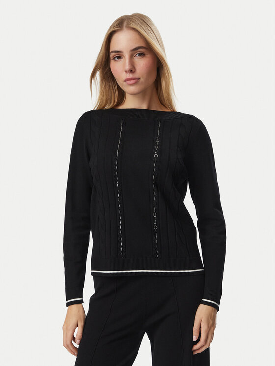 Liu Jo Sport Liu Jo Sport Pulover TF6189 MS63L Črna Regular Fit