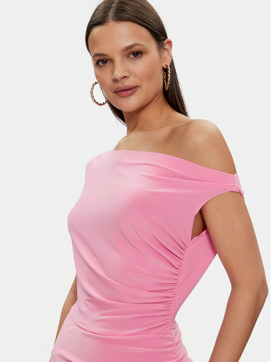 NORMA KAMALI NORMA KAMALI Коктейлна рокля KK1233PL769966 Розов Slim Fit