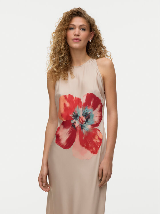 Vero Moda Vero Moda Vasarinė suknelė Reba 10345415 Šviesiai smėlinė Regular Fit