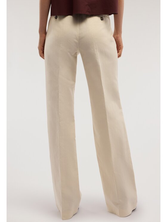 Trussardi Trussardi Pantaloni di tessuto P269A102360N002 Crema Over Fit