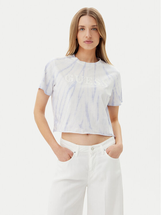 Guess Guess T-Shirt V5GI19 I3Z14 Fialová Regular Fit